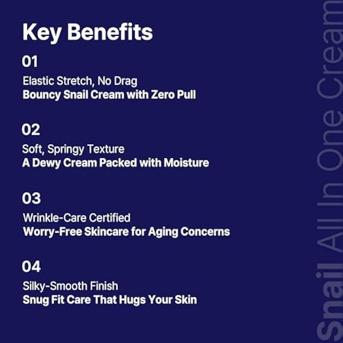 Avca SNAIL MUCIN FACE CREAM MOISTURIZER 100ML(3.38 FL. OZ)  HYDRATING ANTI AGING KOREAN SKIN CARE, HELPS IMPROVE ELASTICITY & FINE LINES WITH HA & COLLAGEN - Image 2